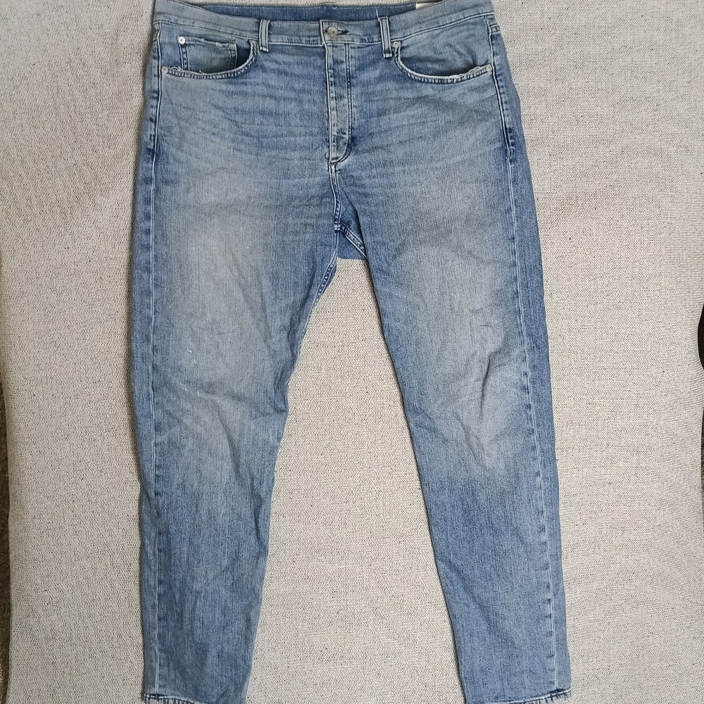 Rag & Bone Fit 2 Slim Jeans Mens 38x32 Blue Clear Day Excellent Stretch Denim